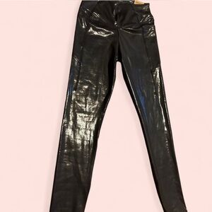 Black Shiny Women's Pants